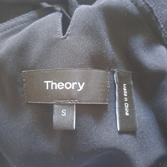 Theory Black Halter Neck Tie Back Slinky Sleeveless Top - Size Small - Picture 8 of 8